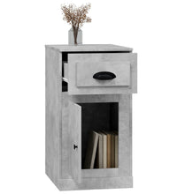 Beistellschrank mit Schublade Betongrau 40x50x75 cm