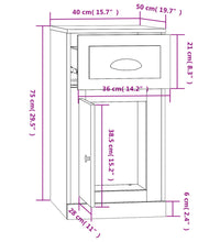 Beistellschrank mit Schublade Betongrau 40x50x75 cm