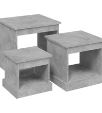 Couchtische 3 Stk. Betongrau Holzwerkstoff