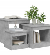 Couchtische 3 Stk. Betongrau Holzwerkstoff