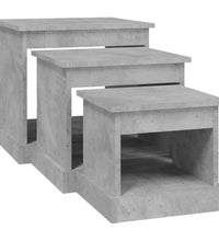 Couchtische 3 Stk. Betongrau Holzwerkstoff