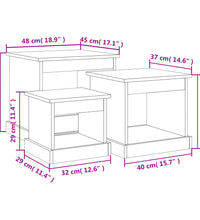 Couchtische 3 Stk. Betongrau Holzwerkstoff