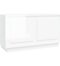 TV-Schrank Hochglanz-Weiß 80x35x45 cm Holzwerkstoff