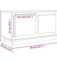 TV-Schrank Betongrau 80x35x45 cm Holzwerkstoff