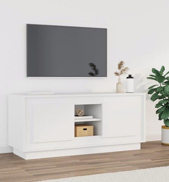 TV-Schrank Weiß 102x35x45 cm Holzwerkstoff