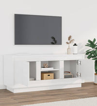 TV-Schrank Hochglanz-Weiß 102x35x45 cm Holzwerkstoff