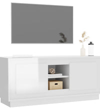 TV-Schrank Hochglanz-Weiß 102x35x45 cm Holzwerkstoff