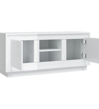 TV-Schrank Hochglanz-Weiß 102x35x45 cm Holzwerkstoff