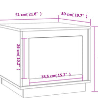 Couchtisch Grau Sonoma 51x50x44 cm Holzwerkstoff