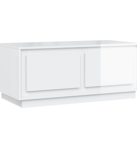 Couchtisch Hochglanz-Weiß 102x50x44 cm Holzwerkstoff