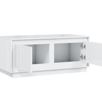 Couchtisch Hochglanz-Weiß 102x50x44 cm Holzwerkstoff