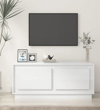 Couchtisch Hochglanz-Weiß 102x50x44 cm Holzwerkstoff
