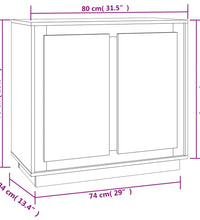Sideboard Betongrau 80x34x75 cm Holzwerkstoff
