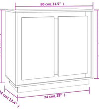 Sideboard Grau Sonoma 80x34x75 cm Holzwerkstoff