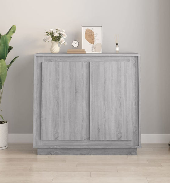 Sideboard Grau Sonoma 80x34x75 cm Holzwerkstoff