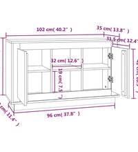 Sideboard Hochglanz-Weiß 102x35x60 cm Holzwerkstoff