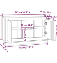 Sideboard Braun Eichen-Optik 102x35x60 cm Holzwerkstoff