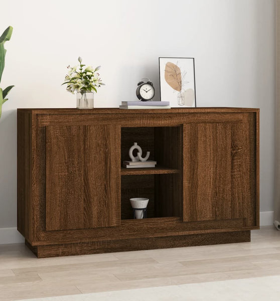 Sideboard Braun Eichen-Optik 102x35x60 cm Holzwerkstoff