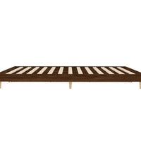 Bettgestell ohne Matratze Braun Eiche 160x200 cm Holzwerkstoff
