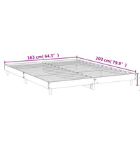 Bettgestell ohne Matratze Braun Eiche 160x200 cm Holzwerkstoff