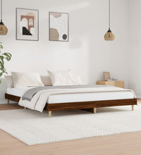 Bettgestell ohne Matratze Braun Eiche 160x200 cm Holzwerkstoff