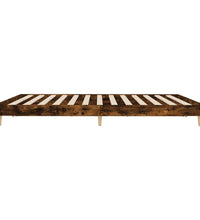 Bettgestell ohne Matratze Räuchereiche 150x200 cm Holzwerkstoff