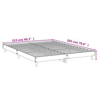 Bettgestell ohne Matratze Räuchereiche 150x200 cm Holzwerkstoff
