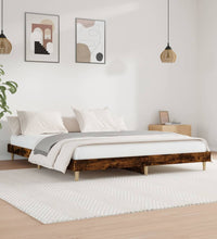 Bettgestell ohne Matratze Räuchereiche 150x200 cm Holzwerkstoff