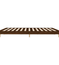 Bettgestell ohne Matratze Braun Eiche 150x200 cm Holzwerkstoff