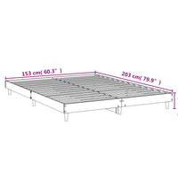 Bettgestell ohne Matratze Braun Eiche 150x200 cm Holzwerkstoff