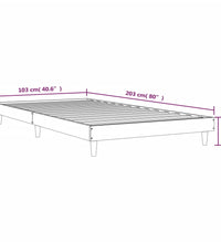 Bettgestell ohne Matratze Sonoma-Eiche 100x200 cm Holzwerkstoff