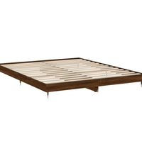 Bettgestell ohne Matratze Braun Eichen-Optik 200x200 cm