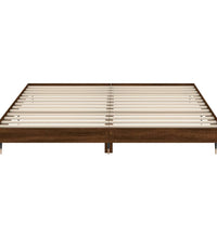 Bettgestell ohne Matratze Braun Eichen-Optik 200x200 cm