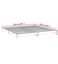 Bettgestell ohne Matratze Braun Eichen-Optik 200x200 cm