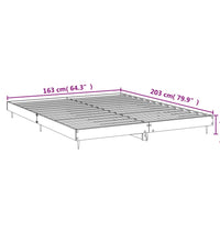 Bettgestell ohne Matratze Sonoma-Eiche 160x200 cm Holzwerkstoff