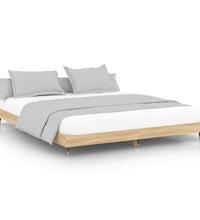 Bettgestell ohne Matratze Sonoma-Eiche 150x200 cm Holzwerkstoff