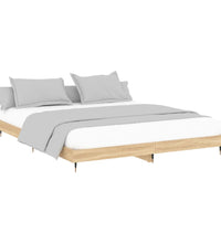 Bettgestell ohne Matratze Sonoma-Eiche 150x200 cm Holzwerkstoff