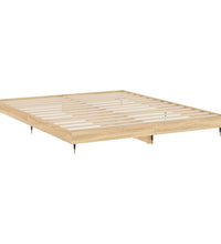 Bettgestell ohne Matratze Sonoma-Eiche 150x200 cm Holzwerkstoff