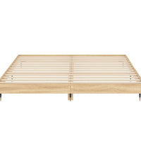 Bettgestell ohne Matratze Sonoma-Eiche 150x200 cm Holzwerkstoff
