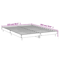 Bettgestell ohne Matratze Sonoma-Eiche 150x200 cm Holzwerkstoff