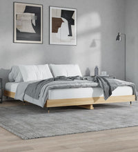 Bettgestell ohne Matratze Sonoma-Eiche 150x200 cm Holzwerkstoff