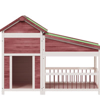 Hundehütte Mokka 143x60,5x109 cm Massivholz Kiefer