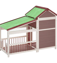 Hundehütte Mokka 143x60,5x109 cm Massivholz Kiefer