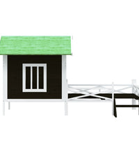Hundehütte Grau 159x120x88,5 cm Massivholz Kiefer