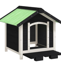 Hundehütte Grau 65x65x61,5 cm Massivholz Kiefer