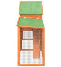 Kaninchenstall Braun 185,5x60,5x109,5 cm Massivholz Kiefer