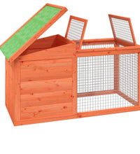 Kaninchenstall Braun 100,5x54x55 cm Massivholz Kiefer