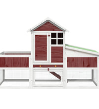 Kaninchenstall Mokka 170x63x113 cm Massivholz Kiefer