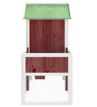 Kaninchenstall Mokka 170x63x113 cm Massivholz Kiefer