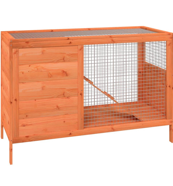 Kaninchenstall Braun 103x44x69,5 cm Massivholz Kiefer